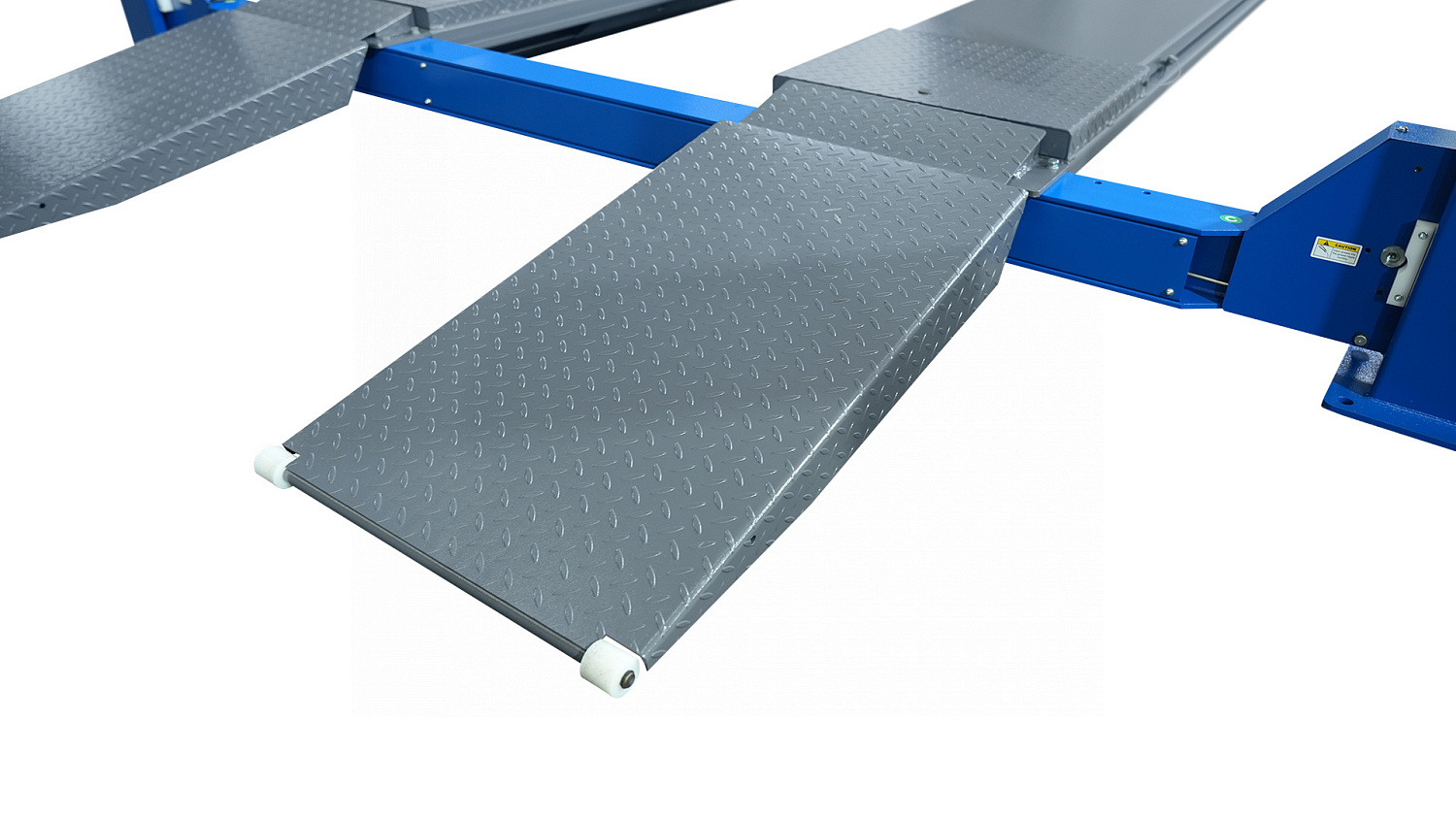 Подъемник 4-стоечный 5 т, c ручной траверсой 3 т N433, для сход-развала, электростопоры, 380 В, синий/серый 4450J_EG/EB(M)