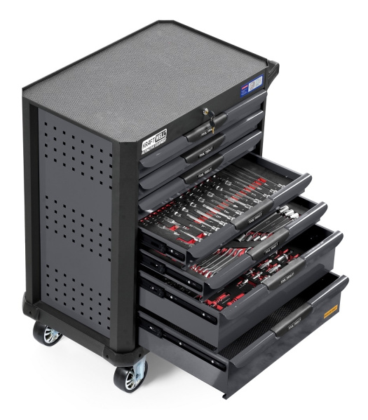 Тележка с 7 ящиками + инструмент 277 предметов KraftWell KRW-TTG+SET277