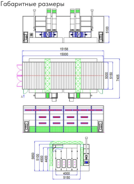 Окрасочно-сушильная камера для окраски грузового транспорта Guangli GL10
