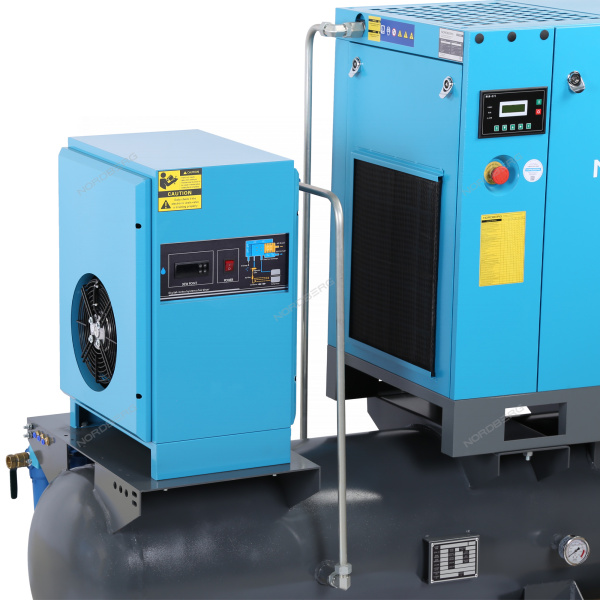 Компрессор винтовой, 7,5 кВт, 10 бар, 900 л/мин, ресивер 260 л, осушитель NCC10RD