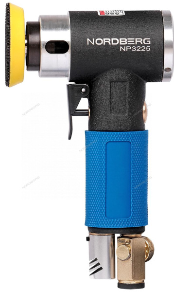 Пневмошлифмашинка угловая орбитальная, эксцентрик, в комплекте с насадками, диам. 25, 50, 75 мм NP3225K Пневмошлифмашинка угловая орбитальная, эксцентрик, в комплекте с насадками, диам. 25, 50, 75 мм NP3225K